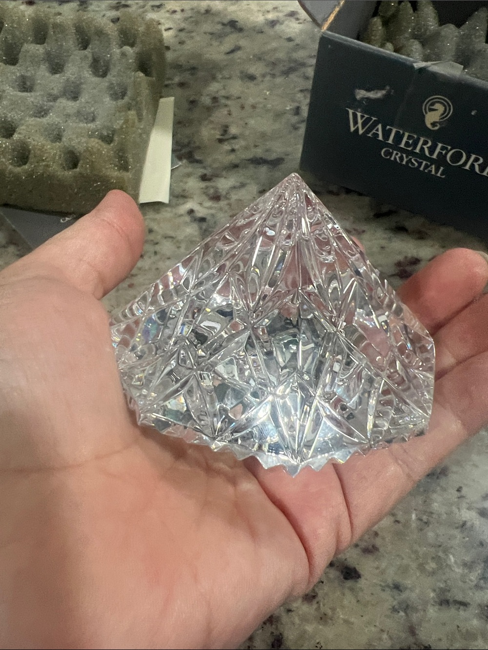 Waterford Crystal Clock with Silver and Clear Design - Picture 12 of 14